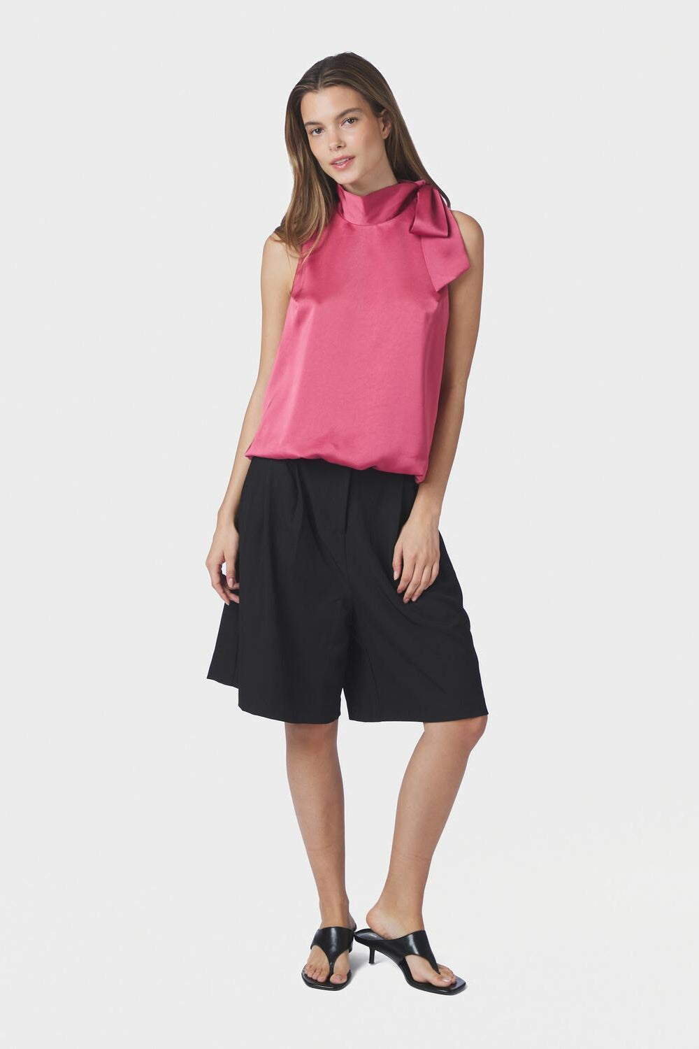 Veda Heavy Sateen top - Cherry Pink